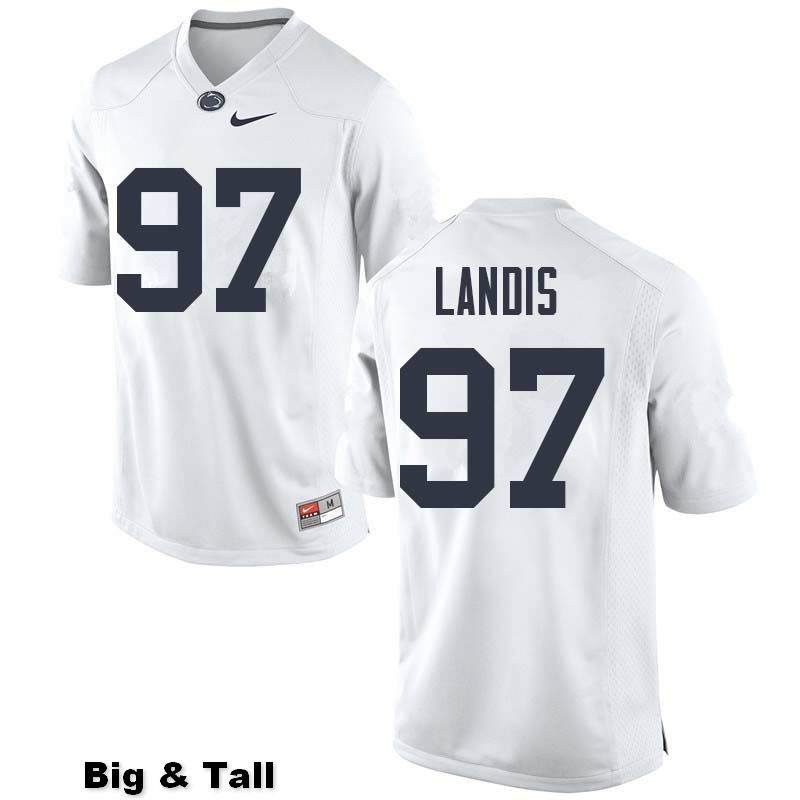 NCAA Nike Men's Penn State Nittany Lions Carson Landis #97 College Football Authentic Big & Tall White Stitched Jersey GFN2398YG